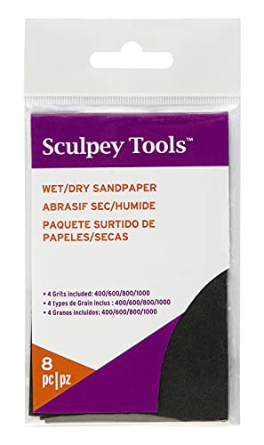 Papier abrasif Polyform multicolore en pack variété de 11,4 cm pour ponçage de précision - 2