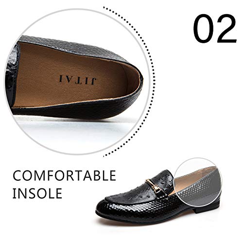 Image of JITAI Men's Lindford Moc Toe Bit Slip-on Penny Loafer Party Shoes