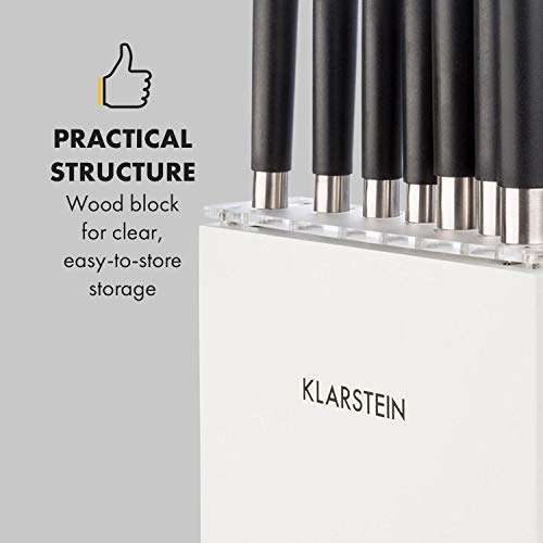 Klarstein-Kitano-Juego-de-cuchillos-de-cocina-Set-de-9-piezas-con-bloque-de-madera-y-tabla-de-cortar-de-bambu-7-cuchillos-de-precision-de-diseno-japones-Blanco