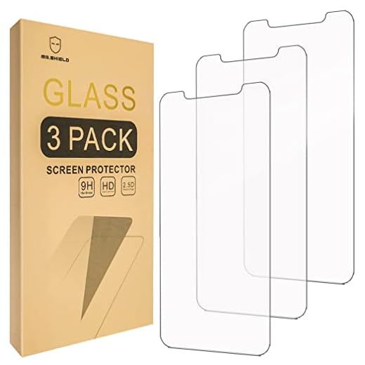 [3-PACK]- Mr.Shield Designed For iPhone 11 Pro, iPhone X/iPhone XS [Tempered Glass] Screen Protector [0.3mm Ultra Thin 9H Hardness 2.5D Round Edge] with Lifetime Replacement