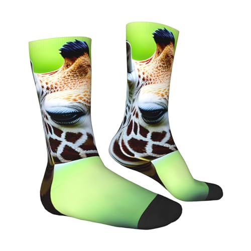 Cartoon Giraffe Sport Socks Cushioned For Brace Comfort Secure Fit & Breathable Sports, Recovery & Daily Wear 1 Pair3