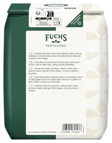 Fuchs Professional - Knoblauch granuliert | Knoblauchpulver zum Würzen von Fleisch-, Gemüse- und Fischgerichten | Profi-Qualität für Großverbraucher und Gastronomie | 1 kg im recyclebaren Beutel