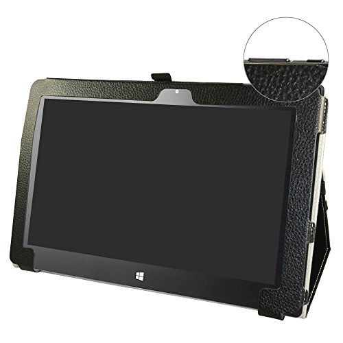Insignia Flex 11.6 NS-P11W6100 Case,Mama Mouth PU Leather Folio 2-Folding Stand Cover for 11.6" Insignia Flex 11.6 NS-P11W6100 Windows 10 Tablet,Black