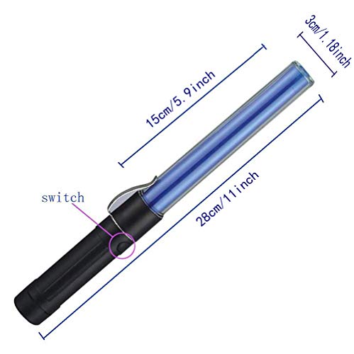 Samdo 11.0 Inch Magnet Wand Baton Traffic Control Road Safety Lamp Military Survival Led Light Stick (Blue) #TOP6