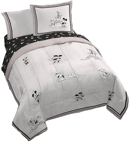 Image of Disney Mickey Mouse and Friends King Comforter Set 7 Piece Bedding, Beige