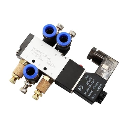 Válvula solenoide de 5 vías 4V110-06 con conmutación rápida de 2 posiciones 5