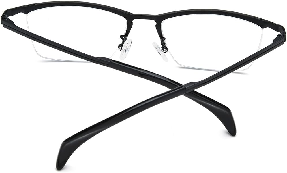 FONEX Pure Titanium Glasses Frame Men Semi Rimless Square Eyeglasses Eyewear DTX416 - Image 7