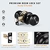 KNOBWELL Black Door Handles 20 Pack, Interior Door Knobs Privacy