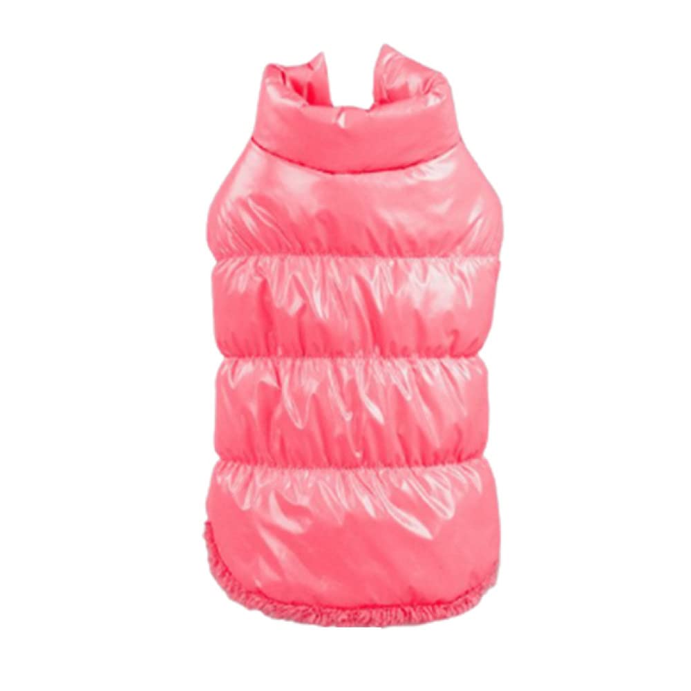 Manteau d'hiver en duvet pour petits chiens et chats | Gilet rose chaud taille XXXL