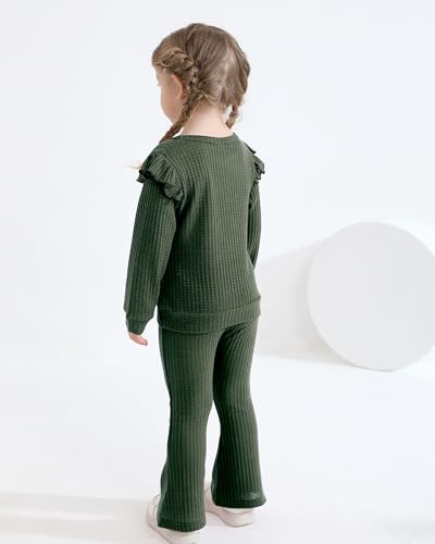 Image of Weebaby Toddler Girl Clothes Infant Girl Sweatsuit Baby Pant Set Outfits Fall Winter Clothing Little Clothes for Girl