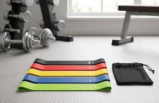 Sakar Home Workout Resistance Bands Set (11 Pack) – Door Anchor, Handles & Ankle Straps for Strength, Warm-ups, Stretching & Muscle Toning-image-27