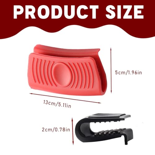 Miniatura 2 de 6 Asas De Silicona Para Sartenes De Fundición, Asas De Silicona Para Ollas, Resistentes Al Calor, Asas De Silicona Para Ollas De Fundición, Agarraderas De Mano, Para Sartenes, Bandejas De Horno