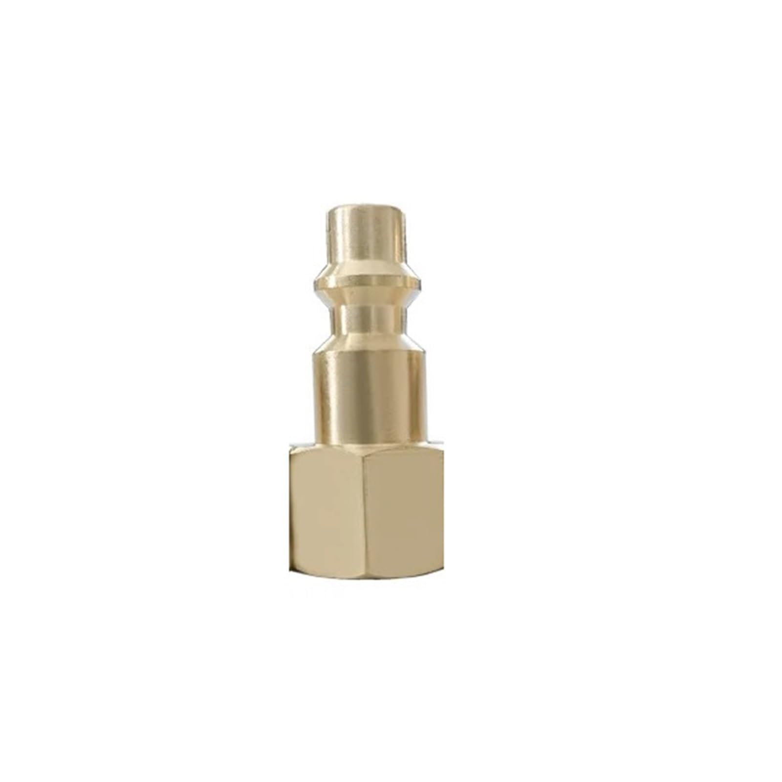 Padgcnor One Color Air Line Connectors 1Pcs U20pm Npt 1/4" Pneumatic Tool Quick Plug Connector External Thread American Brass Air Compressor(Internal Thread)
