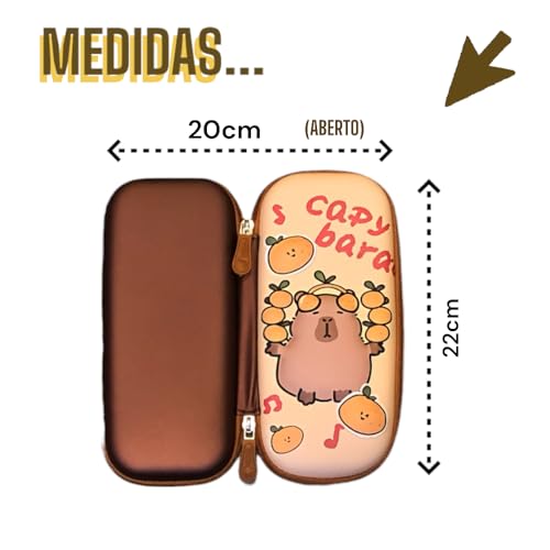 Kit Mochila Bolsa + Estojo Capivara Capybara Pelúcia Fofa
