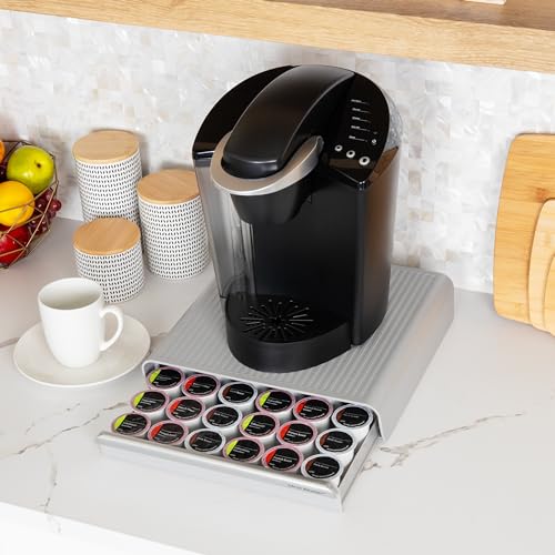 Mind Reader Single Serve Coffee Pod Drawer, 36 Pod Capacity, Countertop Organizer, 13.25"L x 12.75"W x 2.75"H, Gray by Mind Reader - Image 6