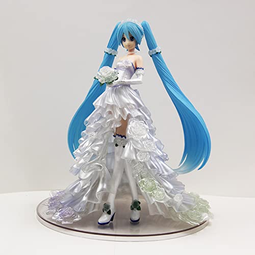 WSND Heroines de PVC Miku Hatsune Vestido de Novia Figura de acción Anime Muñeca Modelo Juguete Coleccionables Regalos de Año Nuevo Cover