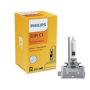 Philips Automotive Lighting D1R Authentic Xenon HID Headlight Bulb with 4200K Intense White Light, Fits Select High Beam and Low Beam Positions, 1 Pack