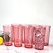 Yalin 24-Ounce Plastic Tumbler Acrylic Drinking Glasses, Reusable Plastic Cups, Stackable, BPA-Free, Shatter Proof, Dishwasher Safe, Set of 8 (Pink)