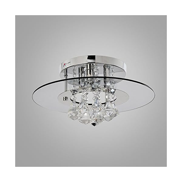OOFAY LIGHT® Simple and elegant crystal light, 4-head crystal ceiling light for living room, Modern bedroom crystal ceiling light - Image 5