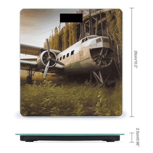 Báscula digital para baño con pantalla LED clara, base de vidrio templado miniatura 2