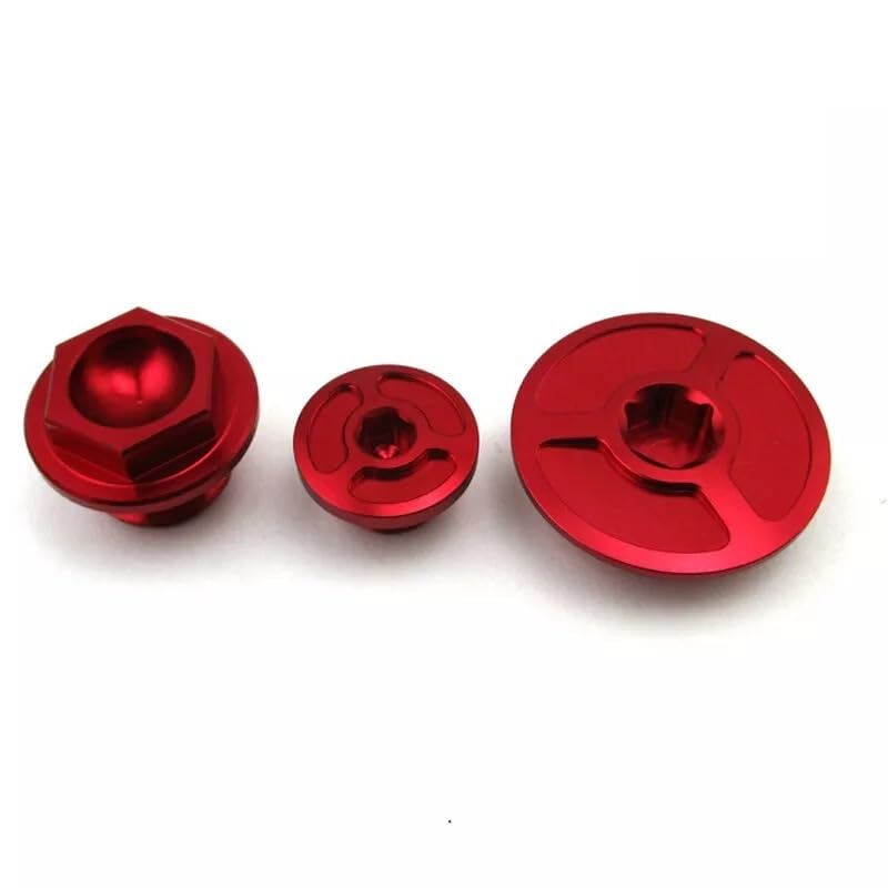 Tapones de filtro de aceite de motor rojos para motos XR250, Baja y quads TRX400EX