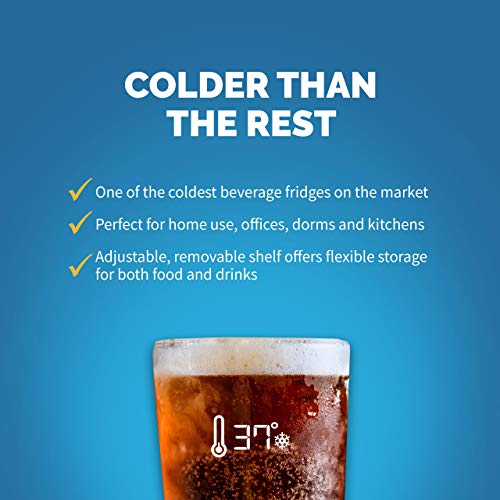 NewAir Mini Fridge Beverage Refrigerator and Cooler, Free Standing Glass Door Refrigerator & Keurig K-Classic Coffee Maker K-Cup Pod, Single Serve, Programmable, 6 to 10 oz. Brew Sizes, Black