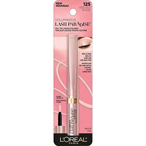 L'oreal Paris Cosmetics Voluminous Lash Paradise Liquid Eyeliner, Rose Gold, 0.05 Fluid Ounce #TOP3