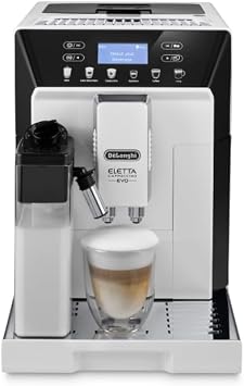 DeLonghi   Fully Automatic Coffee Machine Eletta Cappuccino EVO ECAM46860W, Coffee Maker, Espresso Machine, 12 Menu Options, 6 Milk Menus, LatteCrema, Cafe Japonaise, Automatic Milk Frother