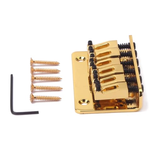 Holibanna 1Set String Guitar Bridge Metal Saddle Bridge for Easy Installation Strain Plate Replacement for Ukulele Vintage Look Fit