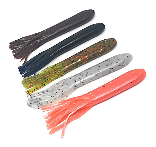 Wtrees #2711 Best Fishing Worms Senkos Flukes Soft Plastic Baits Kit for Bass
