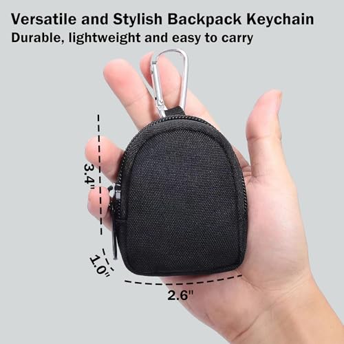 Mini Backpack Keychain Muti-functional Pouch Wristlet Wallet for Men Small Zipper Purse Outdoor Tactical Coin Bag Earbuds Keyrings Card Holder Cable Organizer for Outdoor Activities (Camouflage)3