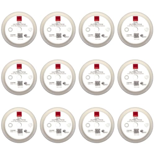 Image of RUPES 9.DA100S Pack of 12 White D-A Ultra-Fine Polishing Foam Pads 100mm | Compatible with 4 inch Backing Plate | Ideal for Paint Correction & Gloss Enhancement | Extremely Fine Defect Removal