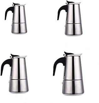 kkhouse Stainless Steel Coffee Pot Mocha Espresso Latte Percolator Stove Coffee Maker Pot Percolator Drink Tool Cafetiere Latte Stovetop (200ml)