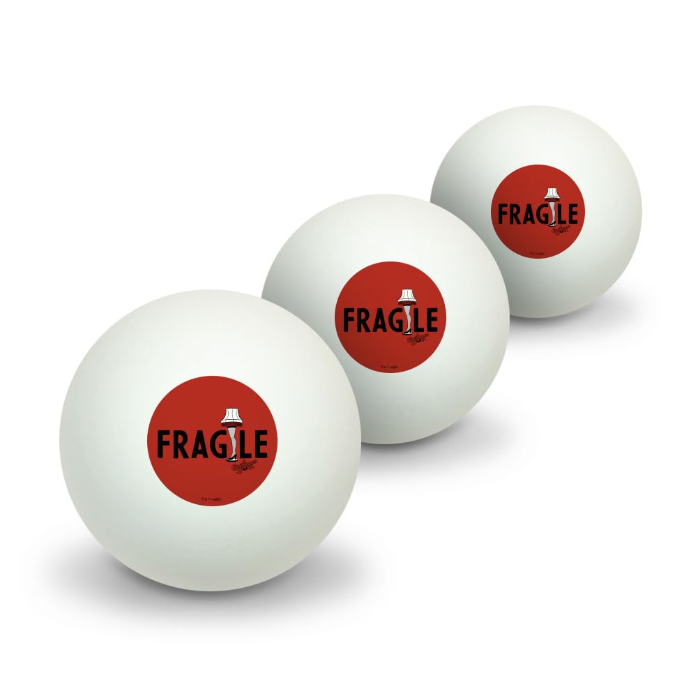 A Christmas Story Fragile Type Novelty Table Tennis Ping Pong Ball 3 Pack