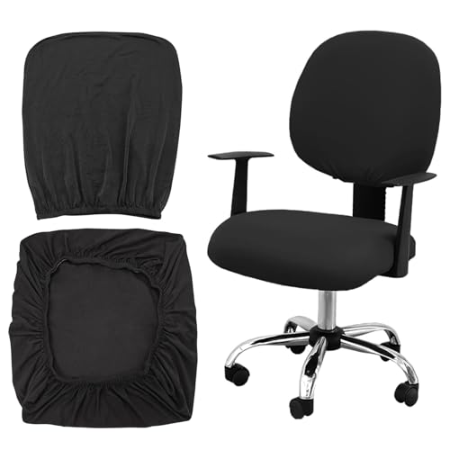 Ninnyi 2 PCS Office Chair Seat Cover, Removable Washable Elastic Fabric Cushion Protectors for Swivel Chairs