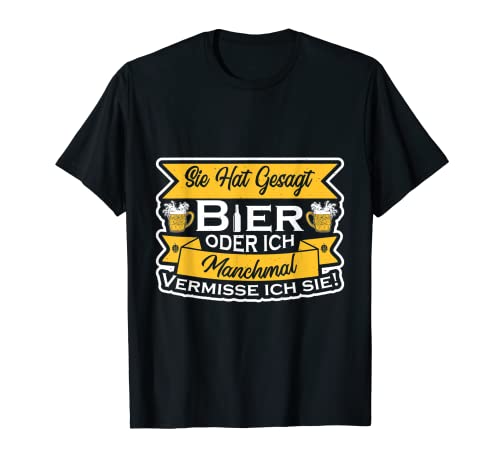 Side Hat Sayten Beer or Ich Funny Party Malle Saufen T-Shirt