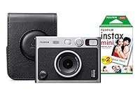 Fujifilm Instax Mini Evo Hybrid Instant Camera inc 20 Shots & Case - Black