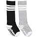 juDanzy knee high tube socks for boys, girls, baby, toddler & child (2-4 Years, Black & Gray)
