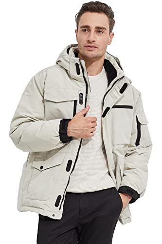 Orolay Men's Warm Parka Jacket Anorak Winter Coat with Detachable Hood