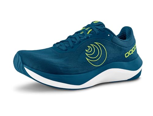 Topo Athletic Mens Ultrafly 6 Comfortable Lightweight Cushioned Durable 5MM Drop Road Running Shoes Athletic Shoes for Road Running Navy/Lime Size 15