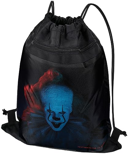 LOGOVISION It: Chapter 2 Blue Pennywise Drawstring Backpack Sports Bag Sackpack 17