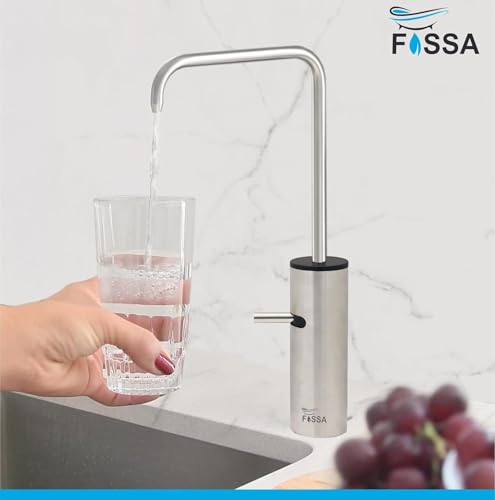 Image of Fossa RO Tap Stainless Steel Water Filter Faucet for Kitchen Sink | Lead-Free, Rust-Resistant, 360 Swivel, Single Lever, Ceramic Cartridge - Silver (Matte Finish)
