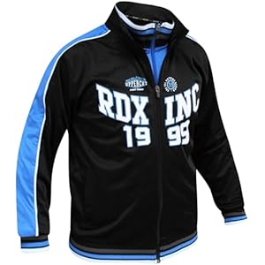 RDX Upper Jacket Jumper, Zip up Track Suit Turtle Neck Unisex Top, Boxing Training, Dual Zipper Utility, Warm Comfort Fit Rib-knit Elasticated Cuff for Sports Jogging Running, Men Women Home Gym