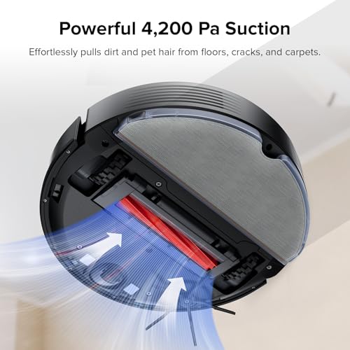 roborock Q7 Max Robot Vacuum and Mop, 30-Level Adjustable Water Flow, 4200Pa Suction, PreciSense LiDAR Navigation, No-Go Zone, No-Mop Zone, 3D Mapping, App & Voice Control, Ideal for Pet Hair