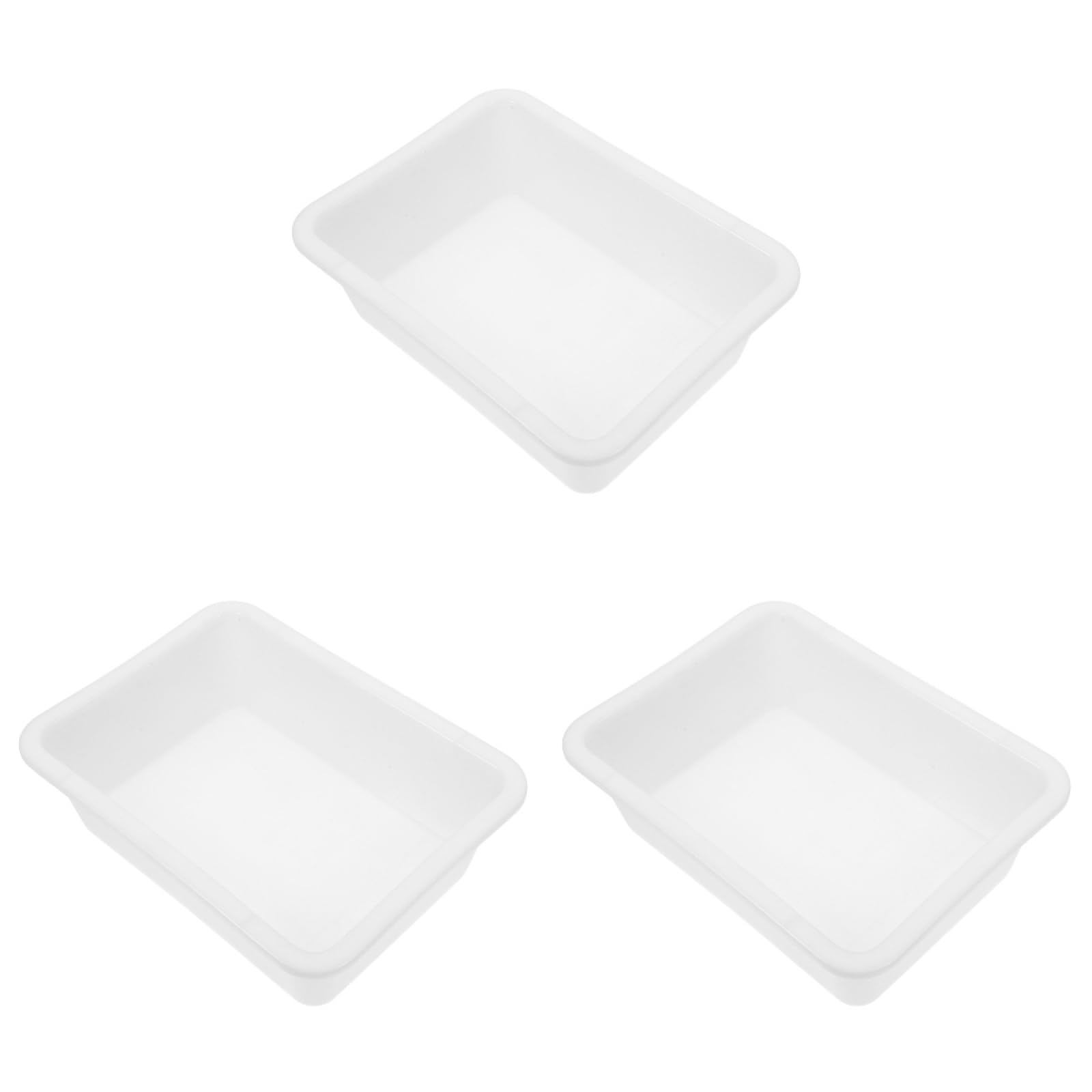 ULTECHNOVO 3 vassoi quadrati da laboratorio per esperimenti chimici, a prova di perdite, in plastica robusta per forniture
