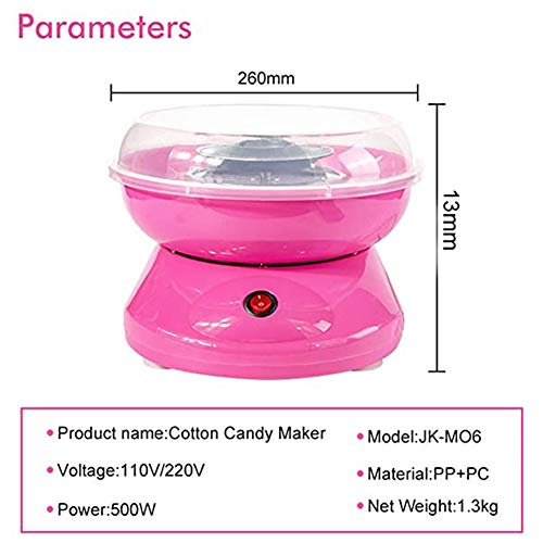 Zuckerwattemaschine Zuckerwatte Maker für Zuhause, DIY Tragbare Zuckerwatte-Maschine, Zuckerwatte Maschine für Zuhause Automat Zuckerwattegerät Cotton Candy Machine Kids Party Sweet Gift, Rosa – Bild 6