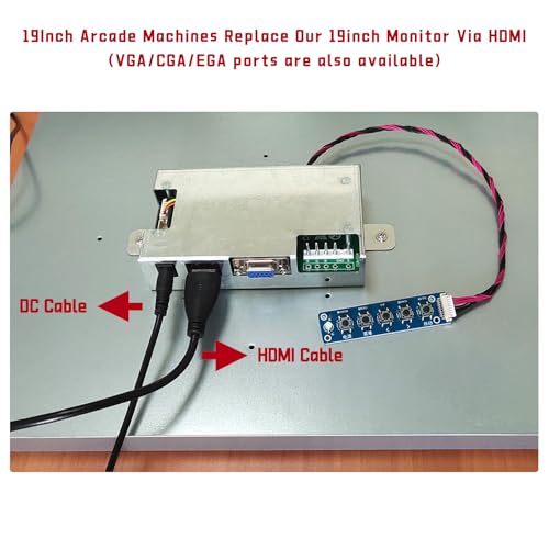 Image of UNICO 26 inch Arcade Replacement Monitor, 4:3 Ratio LCD Screen for HDMI /VGA /CGA /EGA Arcade Game Machine