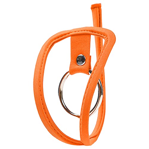 YiZYiF Men's Invisible Micro Nylon Backless Underwear Open Pouch C String Panties with O Ring Orange One Size