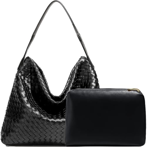 Bolso Tote tejido hobo estilo Boston para mujer miniatura 1