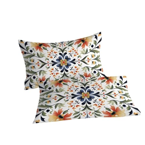 Housse de couette fleurs printanières king 220x240cm floral imprimé